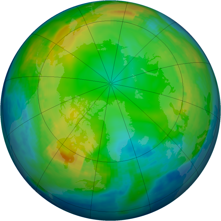 Arctic ozone map for 26 January 1993